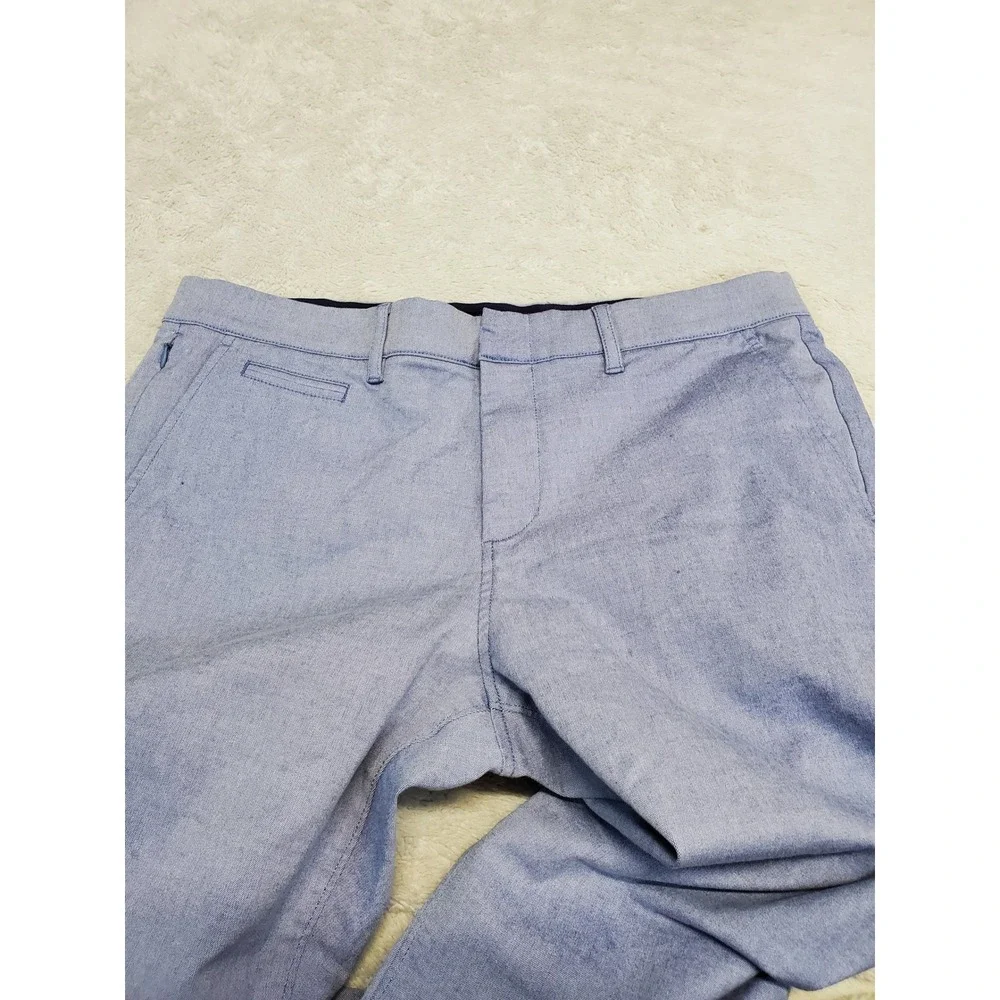 J. Crew Blue Mid Rise Stretchy Pants Men 34x30 Classic Casual Minimalist Capsule